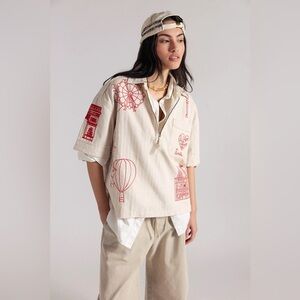 Free people We The Free Paris Romance Embroidered Top